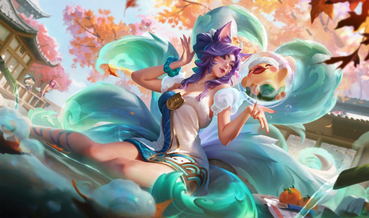 lollatam's tweet image. Un manantial capaz de calentar sus cuerpos y sanar sus almas.
¡Ahri manantial de la Flor Espiritual y su variante mítica ya están disponibles en el PBE!