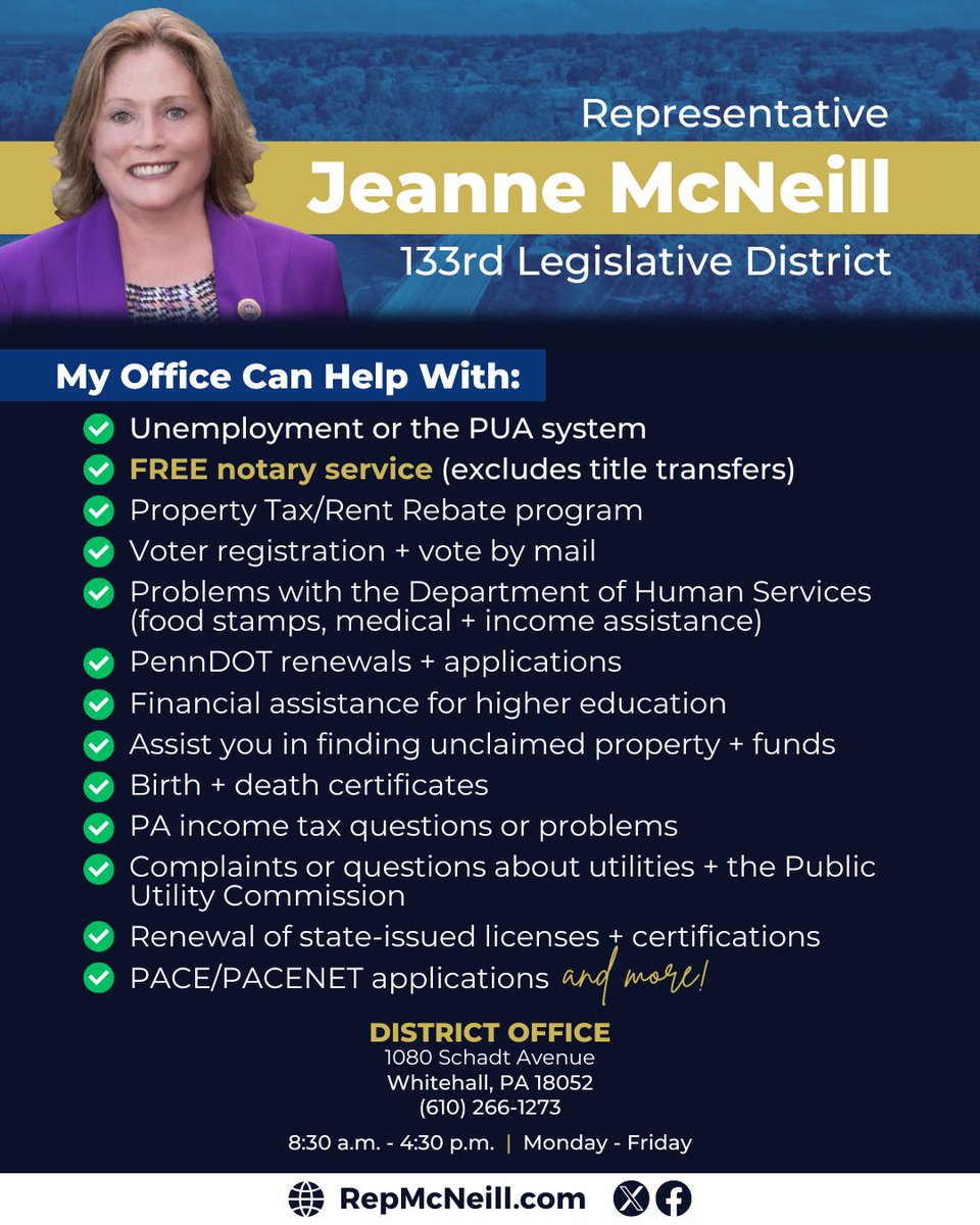My office staff and I can help you with state-related services and programs. Feel free to stop by at your convenience if you need help with any services listed in the graphic below.