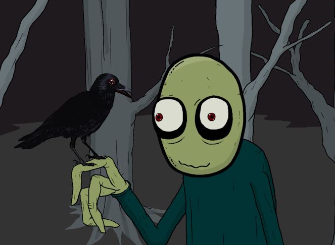 DAVID_FIRTH's tweet image. the next episode of Salad Fingers (#14) will be called "Crows" and is close to completion. I value the element of surprise so here are unspoileryish screenshots: