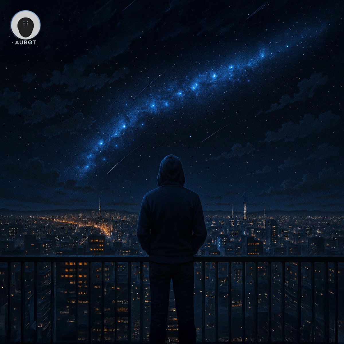 Aubot_tech's tweet image. Gazing into the future, just like AUBOT explores the vast possibilities of crypto universe. The sky&apos;s not the limit, it&apos;s just the beginning. #AUBOT #AIAgent #nightlife  #FutureOfFinance #Web3Innovation #CryptoTrends