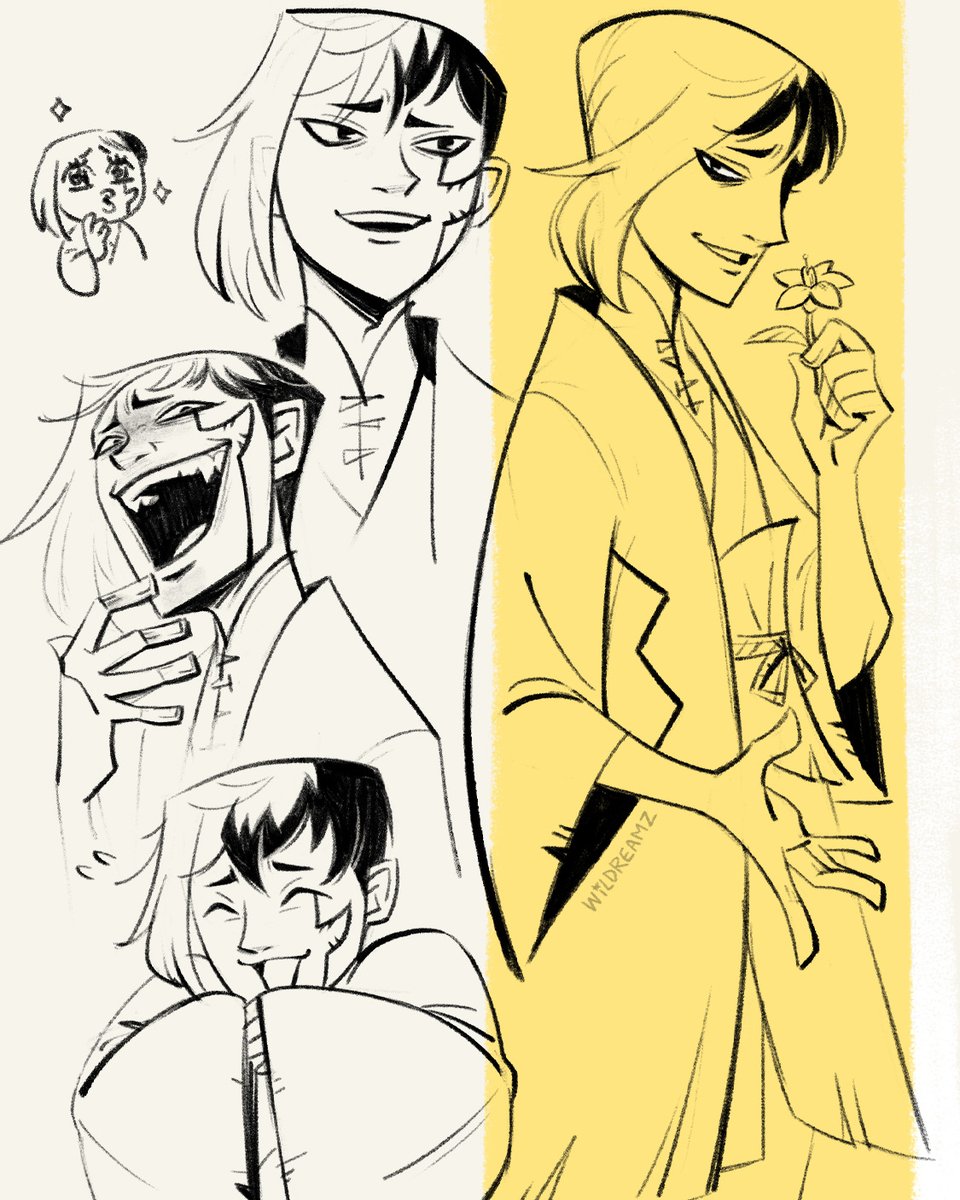 Wildmoriko's tweet image. Poured revival fluid onto some doodles #DrSTONE