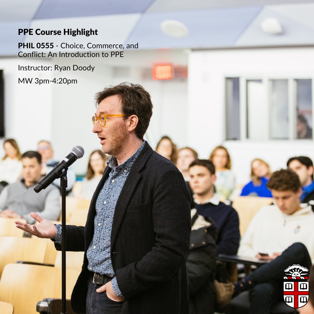 Today’s PPE Course spotlight is PHIL 0555 – Choice, Commerce, and Conflict: An Introduction to PPE taught by Professor Ryan Doody, Assistant Professor of Philosophy and Political Economy at Brown University.