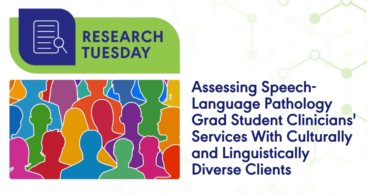 ASHAWeb's tweet image. #ResearchTuesday! Student clinicians may require additional training in order to effectively serve clients from culturally and linguistically diverse backgrounds. Authors in @SIGPerspectives offer recommendations at.asha.org/Hy
@ASHAJournals @CSDisseminate