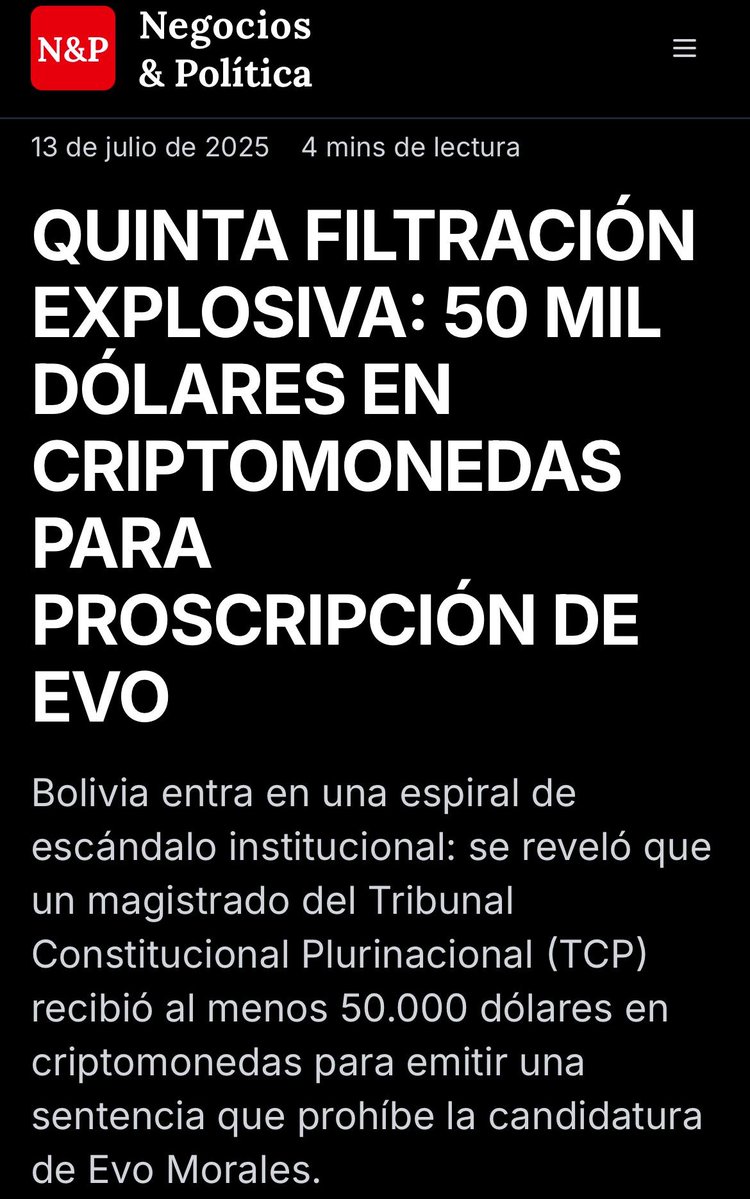 evoespueblo's tweet image. Dos graves denuncias sacuden al país: la esposa de Luis Arce habría enviado transferencias desde un banco panameño por $200.000 al vocal del TSE Tahuichi Quispe. También se denuncia que el magistrado del Tribunal Constitucional, René Espada, habría recibido $50.000 en…