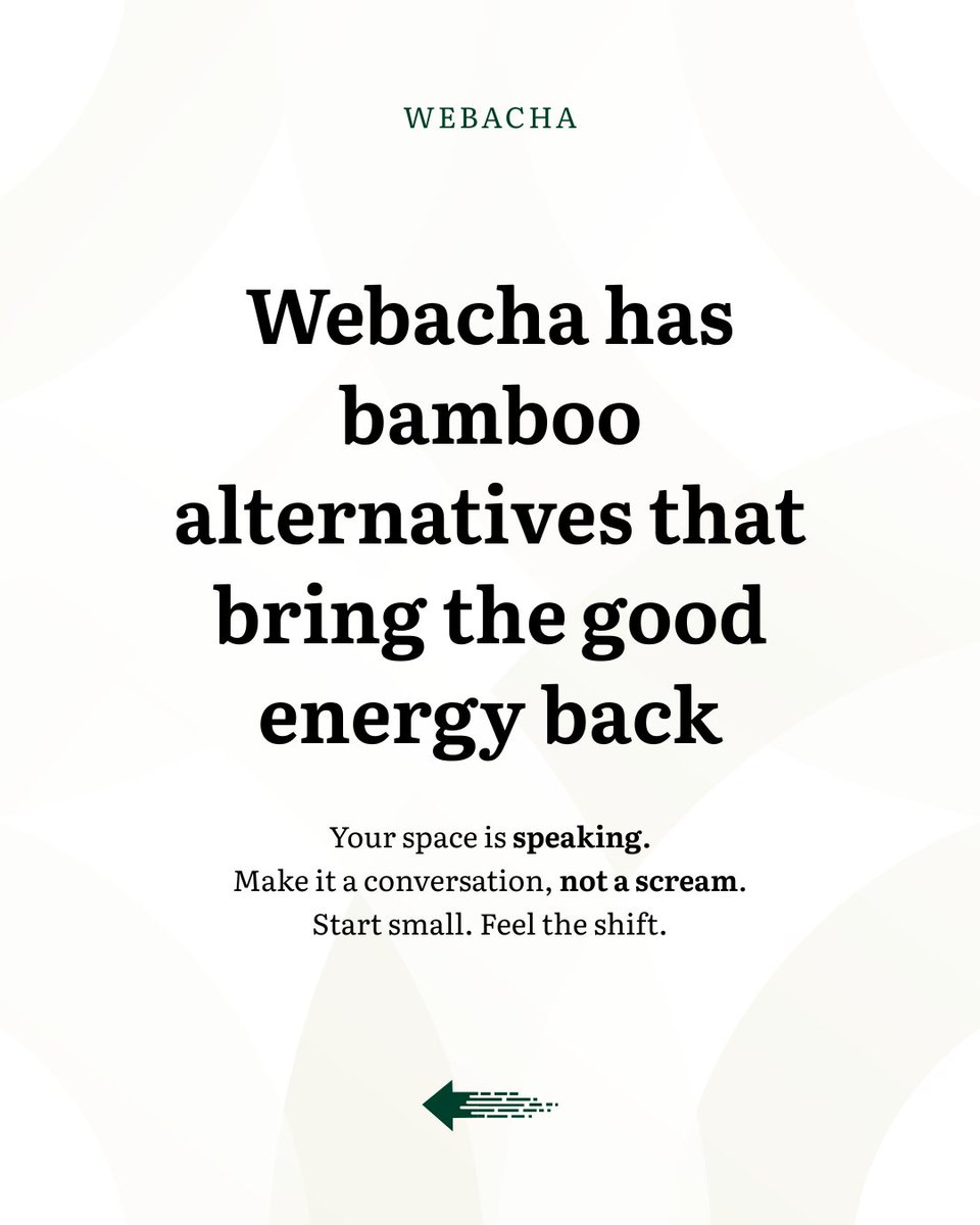 At Webacha, we offer bamboo pieces that don’t just organize your space ,they elevate your energy.
Let your home breathe again 🌿
#WebachaGlowUp #IntentionalLiving #HomeVibes #InteriorPeace #BambooDecor #SustainableLivingKE #KenyaDesign #webachabamboo