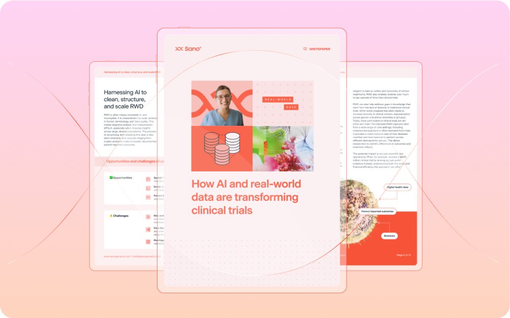 sanogenetics's tweet image. Traditional clinical trials are too slow, too expensive, and often fail to reflect real-world populations. Our latest whitepaper explores how AI and real-world data are making trials faster, smarter, and more inclusive, from cleaning messy data to building synthetic control arms.…