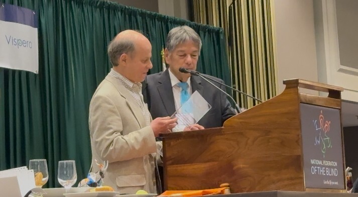 FreedomSci's tweet image. Congratulations, Glen Gordon! We are honored to share that Glen Gordon has been awarded the prestigious Kenneth Jernigan Award by the @NFB_voice. His contributions have expanded opportunities, transformed lives, and set a high standard for digital accessibility.