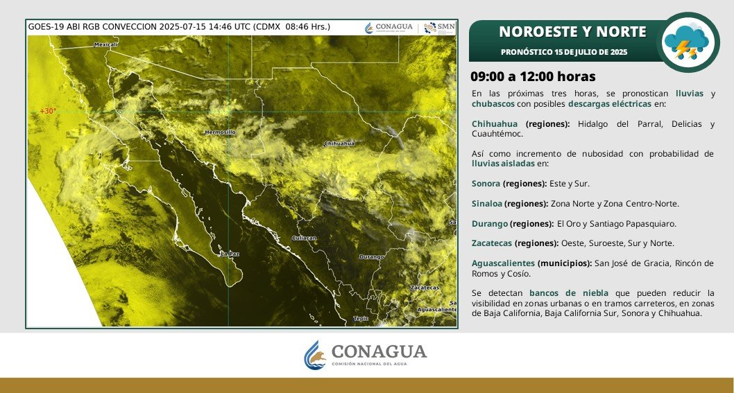 conagua_clima's tweet photo. #PronósticoDelTiempo en regiones del norte, noroeste y noreste de #México. https://t.co/hd65WqgXS3