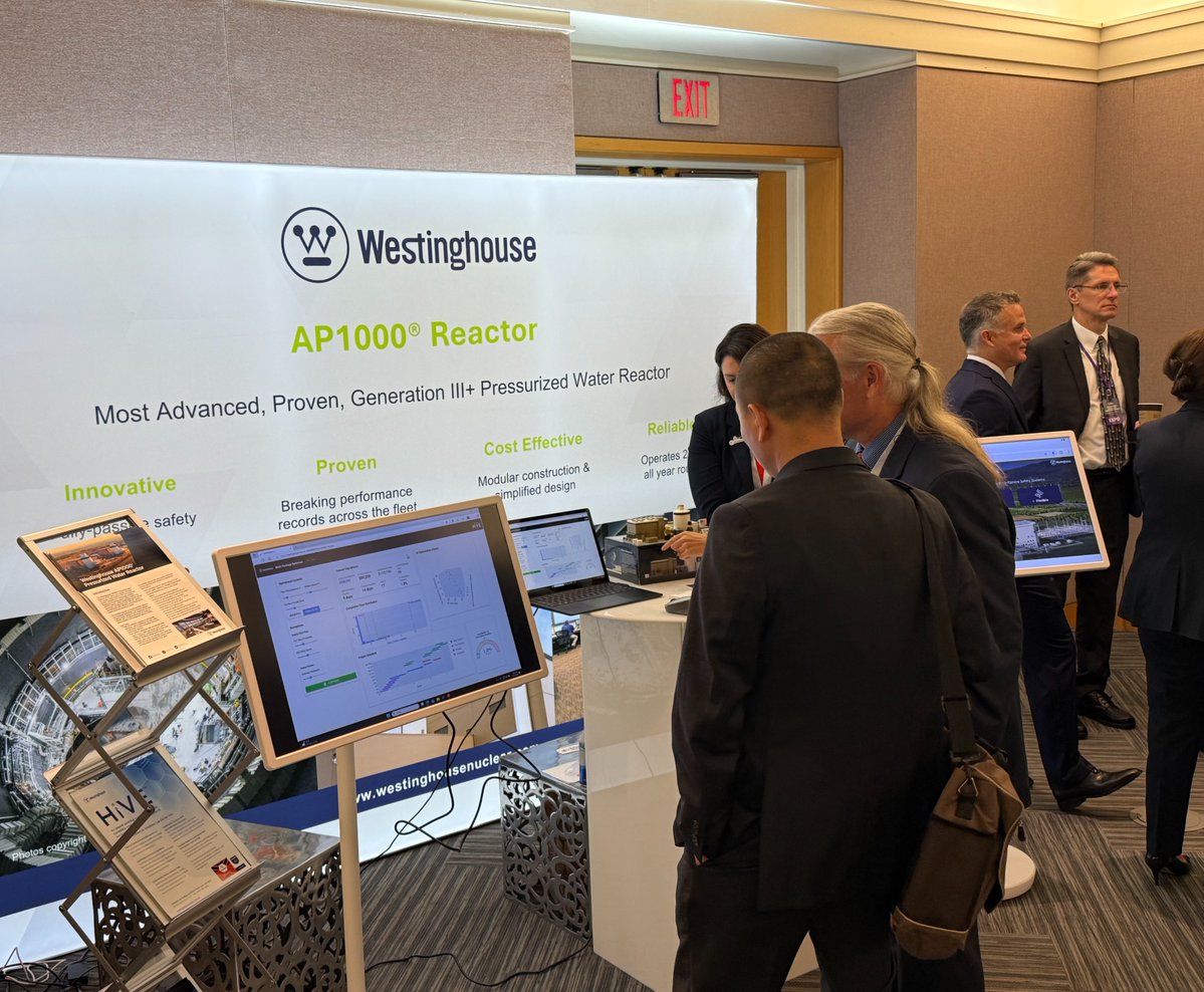 WECNuclear's tweet image. We’re live from the first-ever Energy Summit and Expo at @CarnegieMellon in Pittsburgh, where we are showing off our proven and ready-now AP1000® reactor technology to an enthusiastic crowd!
Among those in attendance are @POTUS @DonaldTrump, U.S. @Energy @SecretaryWright and…