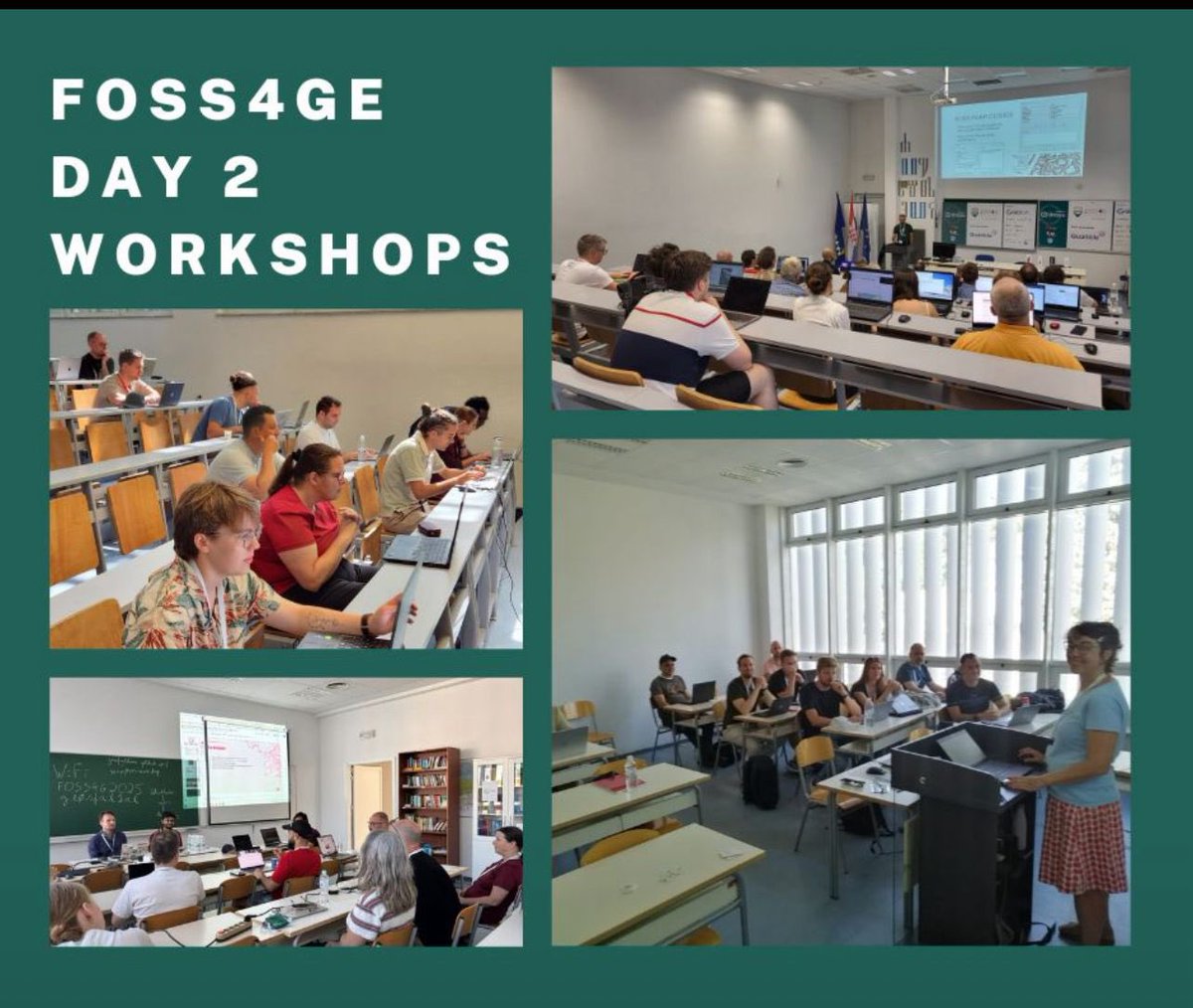 GISWorld_de's tweet image. 🚀 Day 2 at FOSS4GE is off to a strong start!
🗺️ We're diving into more hands-on workshops and the community drone mapping side event.
📸 Here are some pics from the day!
#FOSS4GE #FOSS4G #mostar #osgeo