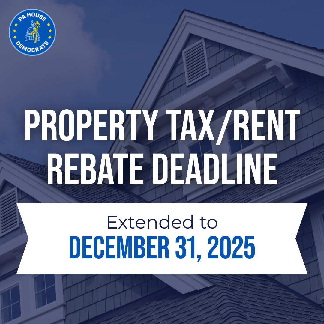 RepHeatherBoyd's tweet image. Don't forget that the Property Tax/Rent Rebate deadline has been extended until December 31st! Call my office at (484) 200-1563 to schedule a time to complete yours.