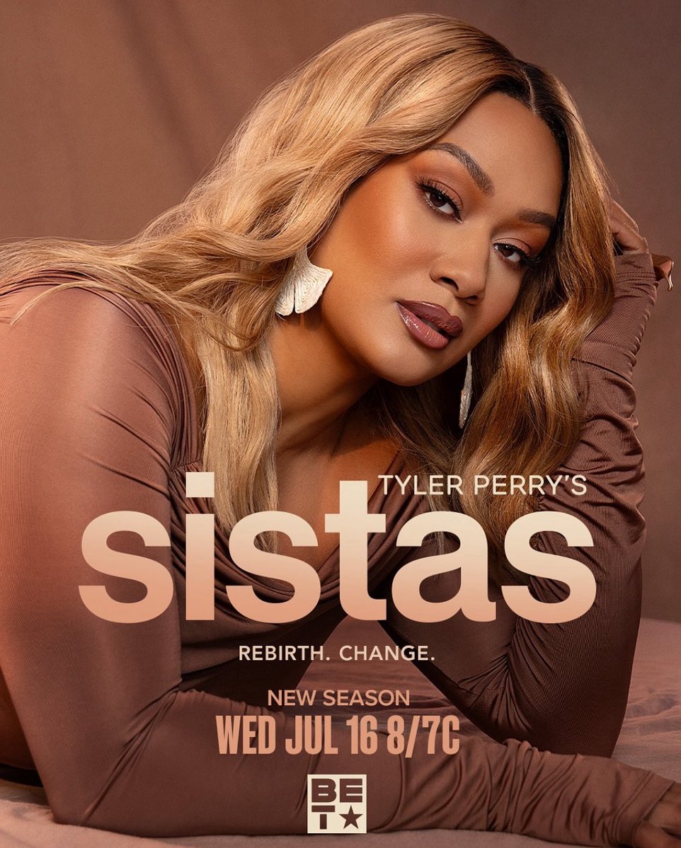 ZatimaOnBET's tweet image. Guess what’s back tomorrow night?! Sistas! ❤️ #SistasOnBET #ZatimaOnBETPlus
