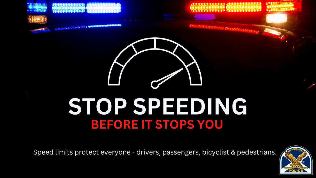 StPetePD's tweet image. REMINDER!🚨
St. Pete Police will conduct a traffic operation TODAY, 7/16, on the following roads:
🔹 34th St S
🔹 31st St S
🔹 Pinellas Bayway
👀Officers will be looking out for all traffic violations, including speeding, impaired driving, & failure to move over!