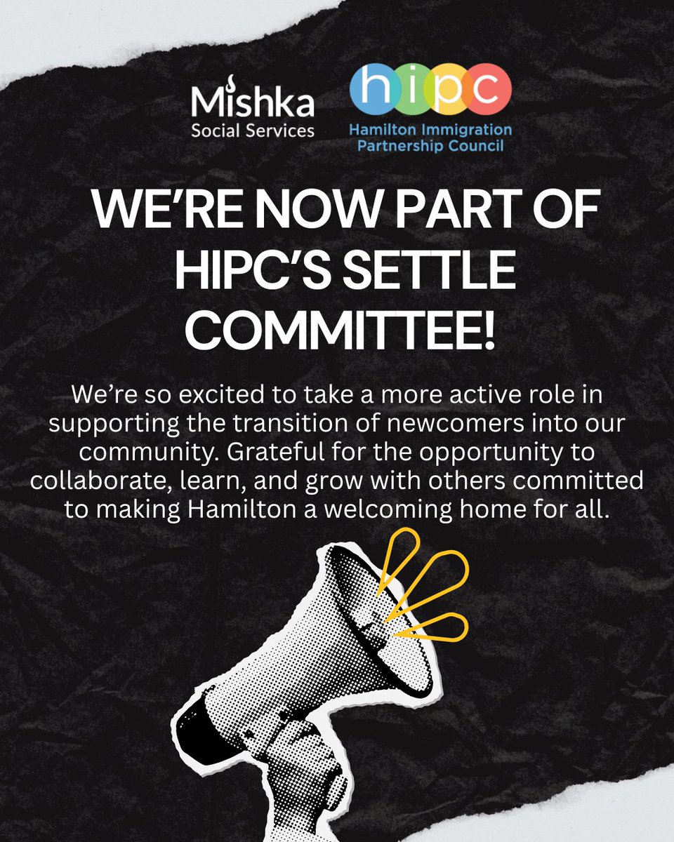 Mishka is now officially part of HIPC’s Settle Committee! We’re so proud to take a more active role in helping newcomers feel at home in Hamilton. Grateful for the chance to collaborate, grow, and build a more welcoming community for all.