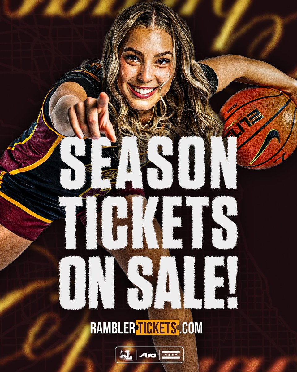 RamblersWBB's tweet image. Loyola Women’s Basketball season tickets are ON SALE now! Don’t miss a second of the action at Gentile Arena 🏀🐺 🎟️
ramblertickets.com