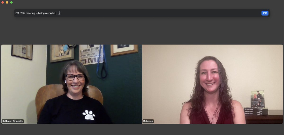 RebeccaMinelga's tweet image. Had so much fun yesterday talking to the amazing @KatK9writer about all things dog- and writing-related! Stay tuned for more information about where to find our conversation soon! #amwriting #writingcommunity #amreading