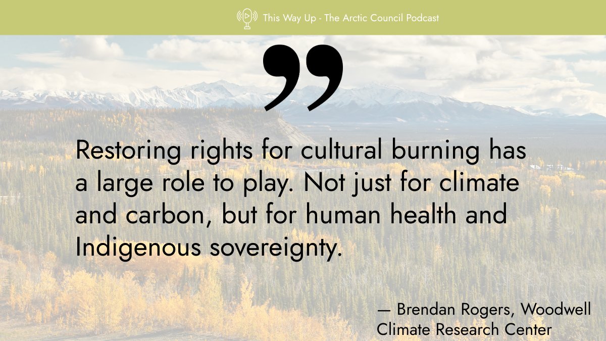 ArcticCouncil's tweet image. For millennia, Arctic Indigenous Peoples used cultural burning to care for land & prevent wildfires.
🎧 Listen and learn how cultural burning could be a key solution in wildfire management today in the new podcast episode: The Arctic on Fire 🔥
🎙️ pod.link/1822773340