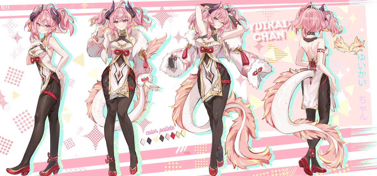 YuikaiChan's tweet image. ✨Kirin Yuikai design sheet✨
             [Shogun of Light]

After getting isekai-ed, ya girl got a new look~!

🎨 - @Origonz5