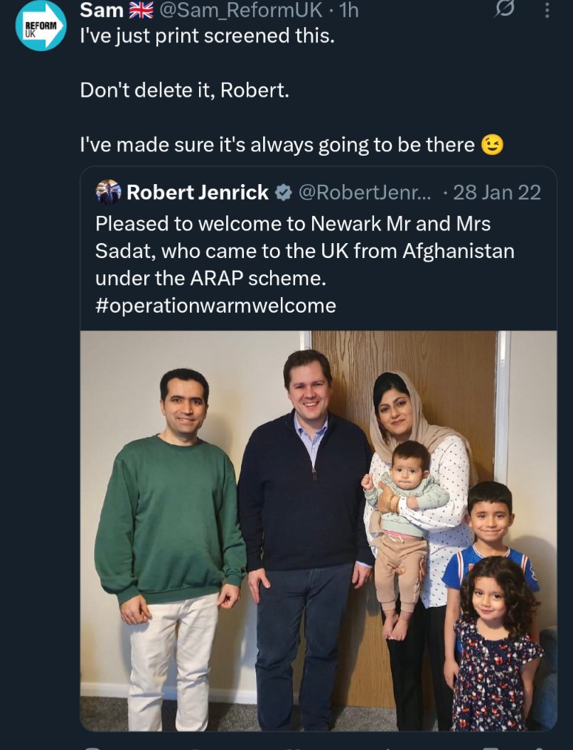 Every time this gets buried, I’ll repost it. Just so no one forgets exactly what kind of person you decided to be, <a href="/Sam_ReformUK/">Sam 🇬🇧</a>.