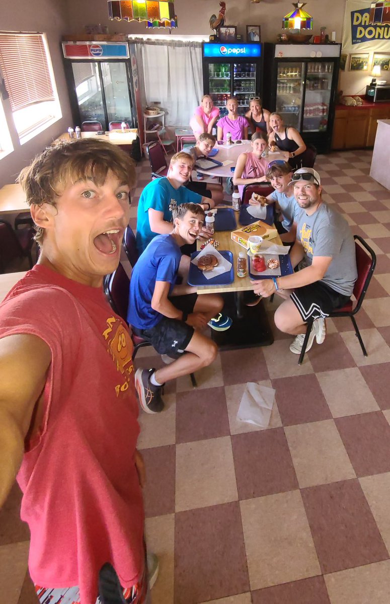 A little post-run bonding today at Noah’s Donut Shop.