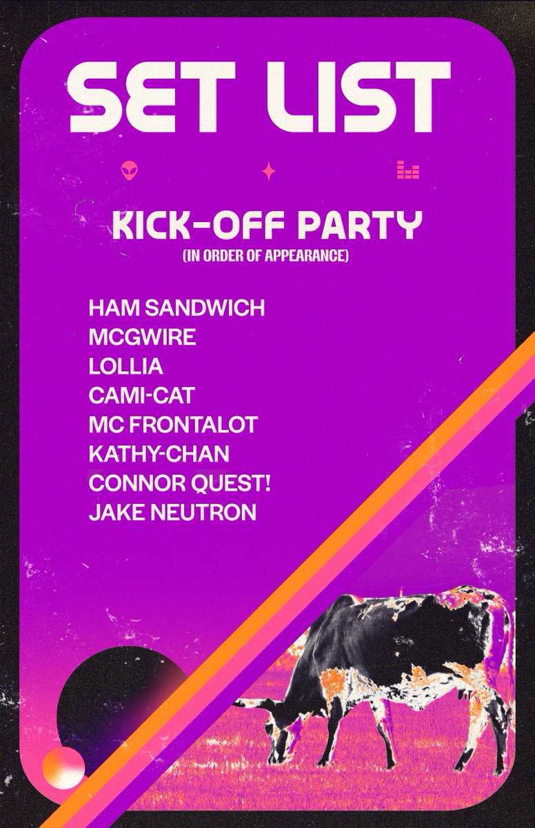 Are you attending the Kickoff Party?? Here's the order of appearance for the concert!
