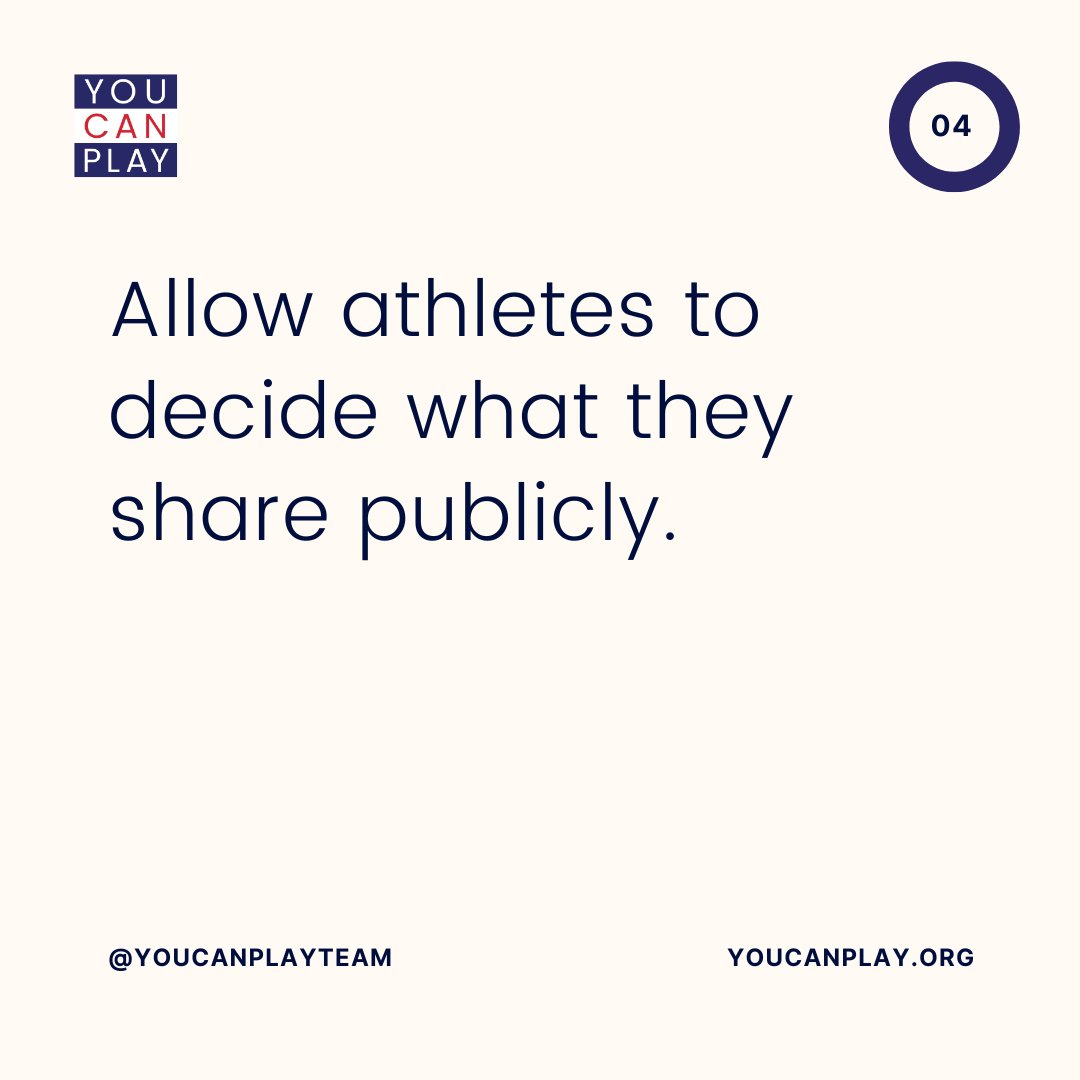 You Can Play (@youcanplayteam) on Twitter photo Privacy matters. Let athletes share their identity on their own terms. #Privacy #ProTip Privacy matters. Let athletes share their identity on their own terms. #Privacy #ProTip