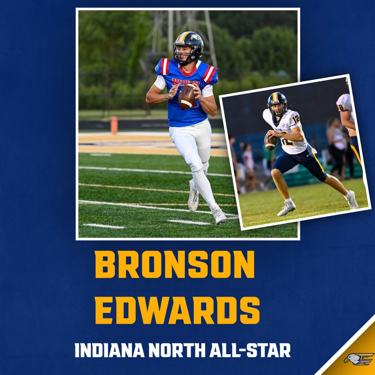 DeltaEagles_'s tweet image. Congratulations to recent graduate Bronson Edwards on representing the North in the IFCA North-South All-Star Game! Weโre incredibly proud of your hard work and continued successโway to go, Bronson!