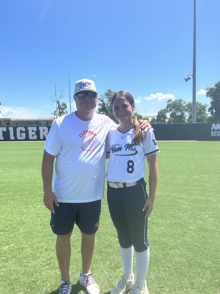 Had an awesome time at <a href="/clemsonsoftball/">Clemson Softball 🥎</a>  camp! The campus and facilities are on another level. Huge thank you to the coaches and players for putting on such a great camp! I can’t wait to be back on campus! <a href="/rittmanjohn/">John Rittman</a> <a href="/KatieRepole/">Katie “Crash” Repole</a> <a href="/ClemsonCoachKJ/">Kyle Jamieson</a> <a href="/TeamNCSoftball/">Team North Carolina Softball</a> <a href="/teamnctaylor/">@teamnctaylor</a>