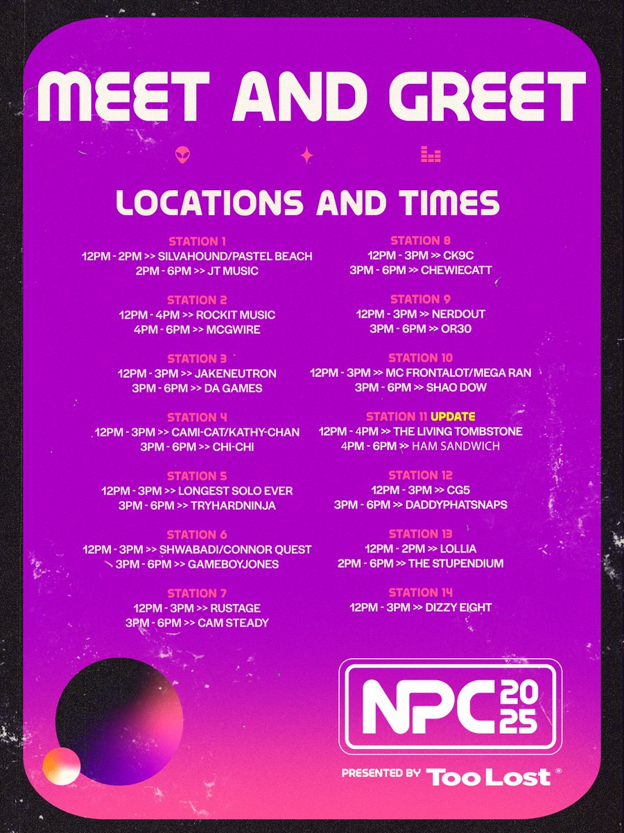 Reminder for today's Meet and Greet!