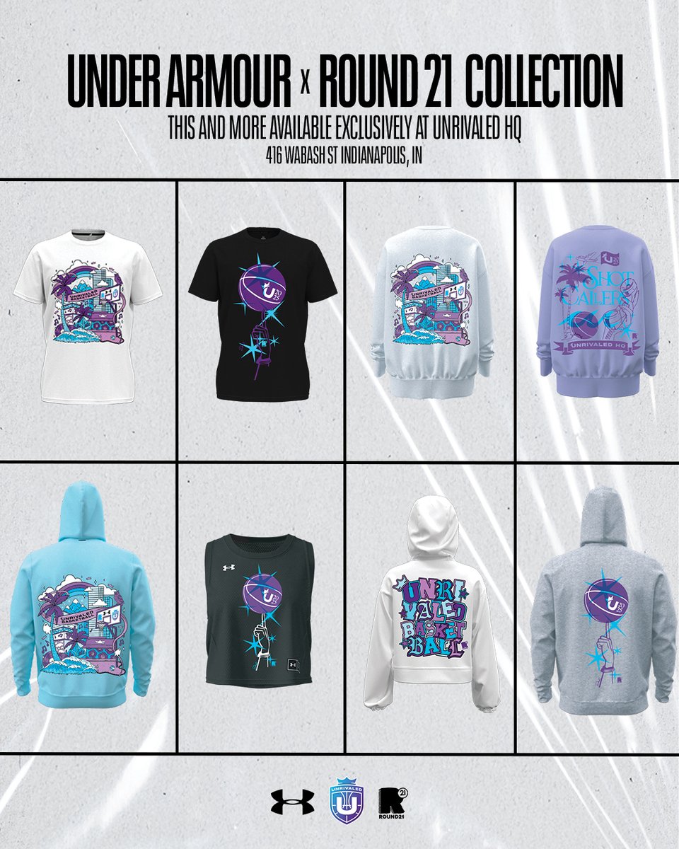 NEWS:

Under Armour and Round21 are doing a collaboration with Unrivaled during WNBA All-Star weekend.

It's a limited edition capsule collection featuring designs from women artists.

It will be available at Unrivaled HQ in Indianapolis.