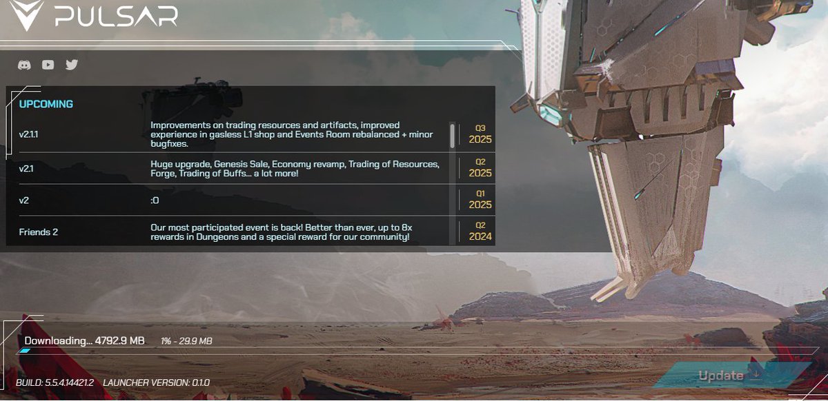 A.J. Martin 9000๐บ (@aj_pulsar) on Twitter photo <a href="/PulsarGame/">Pulsar ๐น๐ช</a>'s new update is getting deployed. v2.1.1 brings improvements on trading resources and artifacts, improved experience in gasless L1 shop and Events Room rebalanced + minor bugfixes. + much more :) <a href="/PulsarGame/">Pulsar ๐น๐ช</a>'s new update is getting deployed. v2.1.1 brings improvements on trading resources and artifacts, improved experience in gasless L1 shop and Events Room rebalanced + minor bugfixes. + much more :)