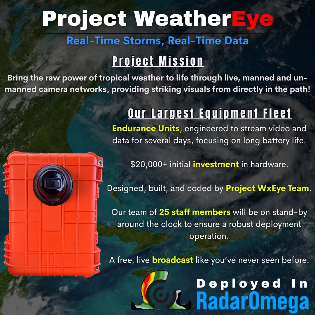 stsweathereye's tweet image. We've been working behind the scenes to design, prepare, build, and test our Endurance Units. These are multi-day battery capacity, high quality video and data streaming units that will be deployed as an ad-hoc network ahead of hurricanes and other tropical events, even with some…