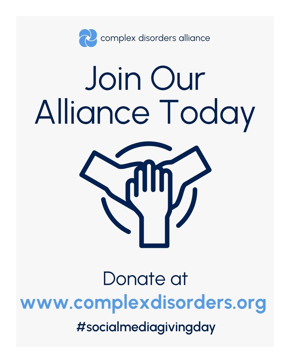 CODA_research's tweet image. Together, we can drive research to deliver understanding and answers for chronic, complex disorders.
To learn more or donate visit complexdisorders.org
#socialmediagivingday