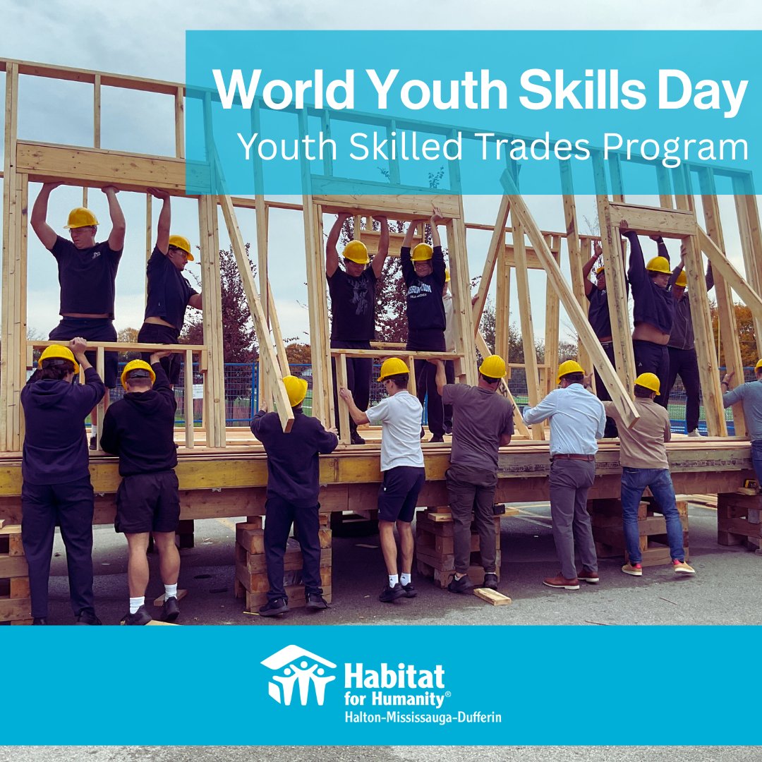 HabitatHMD's tweet image. Today we’re celebrating the brilliant minds & steady hands in our Youth Skilled Trades Program (YSTP) — the future carpenters, electricians, plumbers, and site leaders who are already transforming our community one project at a time.
#WorldYouthSkillsDay