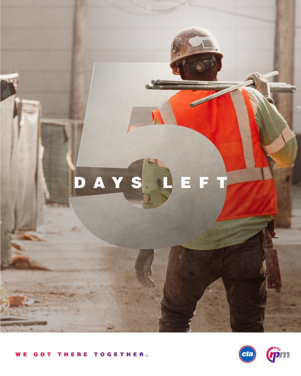CTARPM's tweet image. In five days, the five years of Red Line station construction will be over! You won’t want to miss this glow up. Ride with us on July 20 and see the transformation for yourself! #CTARPM #Chicago