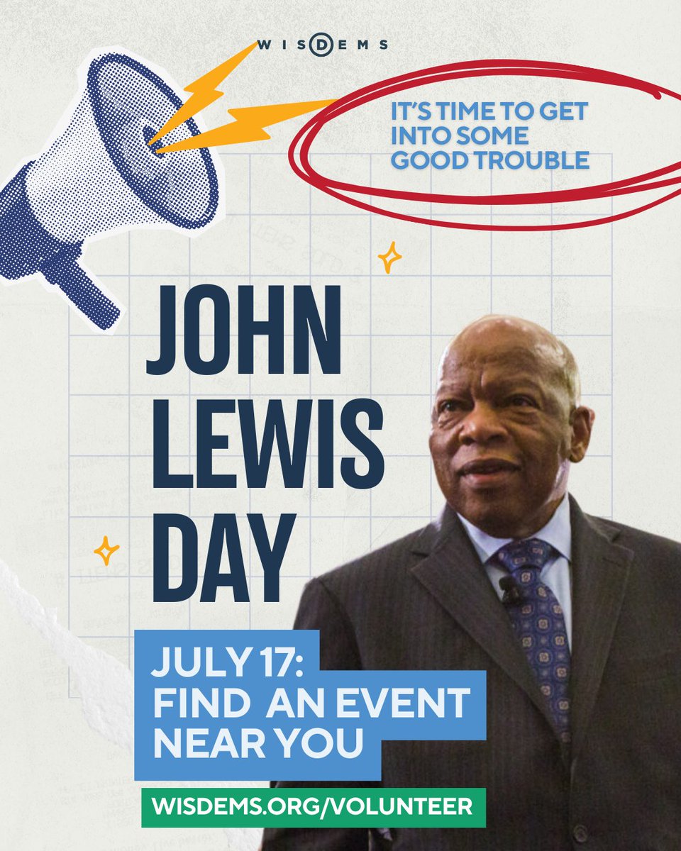 In honor of the incredible John Lewis, the WisDems have events across Wisconsin where you can get into good trouble. Click the link to see what’s happening near you ⬇️
mobilize.us/wisdems/?date=…