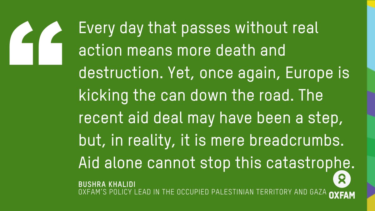 OxfamEU's tweet image. At today's #FAC, EU foreign affairs ministers met to discuss the EU-Israel Association Agreement.
Yet, once again, no decisions were made.
We cannot continue to watch children killed & say ‘we are making progress’.
👉 oxfam.org/en/press-relea…