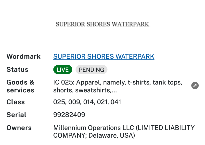 KSlideStudios's tweet image. 🌊Six Flags has yesterday trademarked SUPERIOR SHORES WATERPARK. All signs point to Valleyfair retheming Soak City for their 50th anniversary in 2026.
Could we see them rescue RipQurl Blaster (2024-2025) from Six Flags America? They have the space, budget, and incentive.
