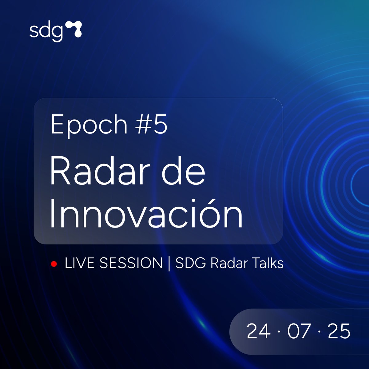 ¡Vuelve nuestro #SDGInnovationRadar! 🚨 La #Epoch5  ya tiene fecha: jueves 24 de julio y la cita es a las 12:00h 🗓️  No te pierdas esta edición para entender hacia dónde van los datos, la IA y la arquitectura empresarial.

🔗 Apúntate aquí hubs.li/Q03xj4PK0 👀 #SDGGroup