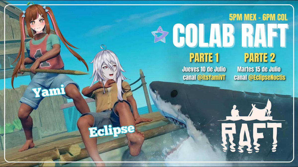 EclipseNoctis's tweet image. Hoy tendremos la PARTE #2 del Raft en mi canal junto a mi hermana @itsyamivt!
👉No te lo pierdas👈
5 pm 🇲🇽/ 6pm 🇨🇴 / 7pm 🇨🇱
#collabvtber #vtuberslatam #raft #satellite