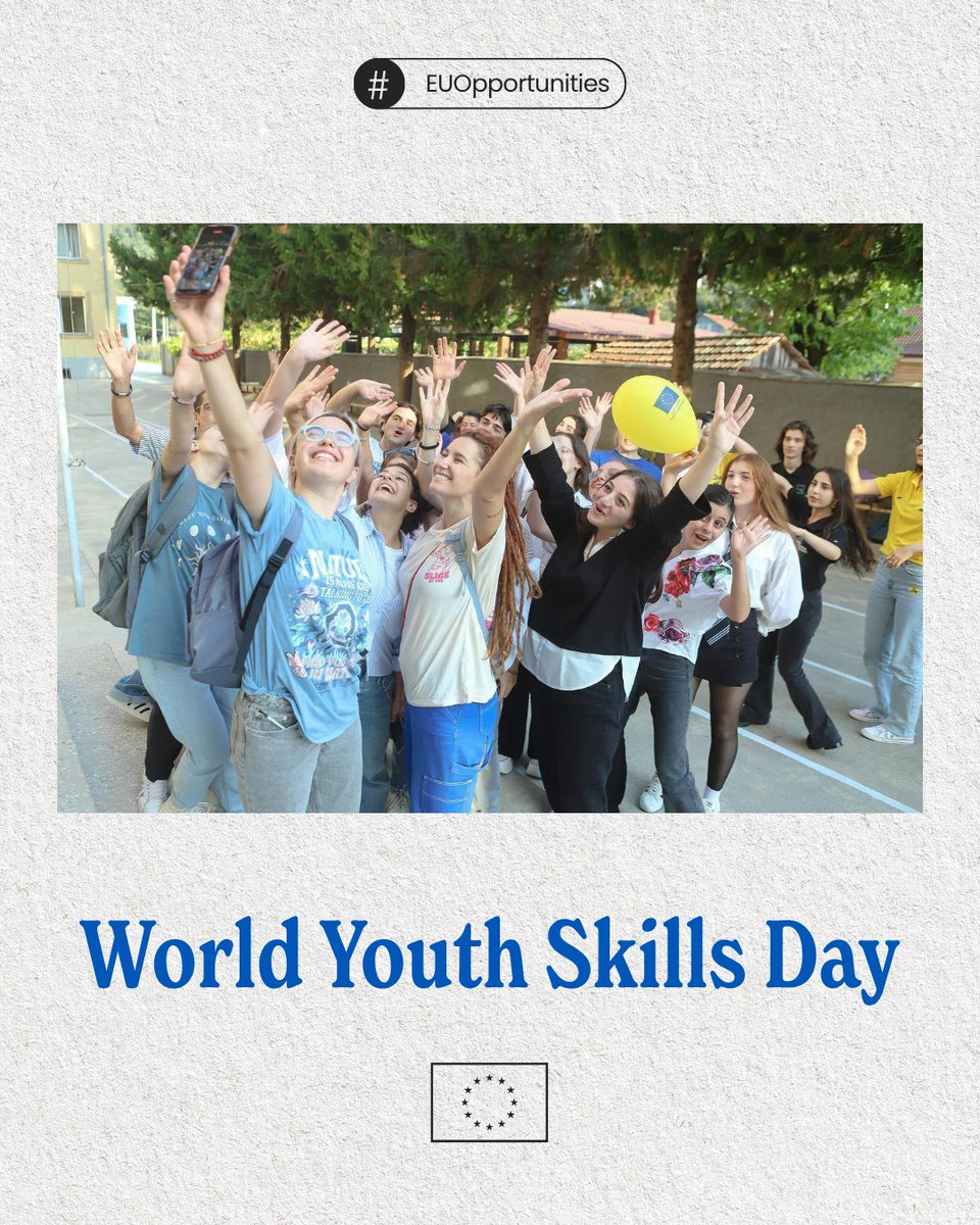 euneighbours's tweet image. 🚀 It's World Youth Skills Day! Ready to grow your potential?
The EU is supporting young people across the region with free online courses that boost your digital, creative, and career skills - all in one place.
💡 Whether you're building your future or exploring something new,…