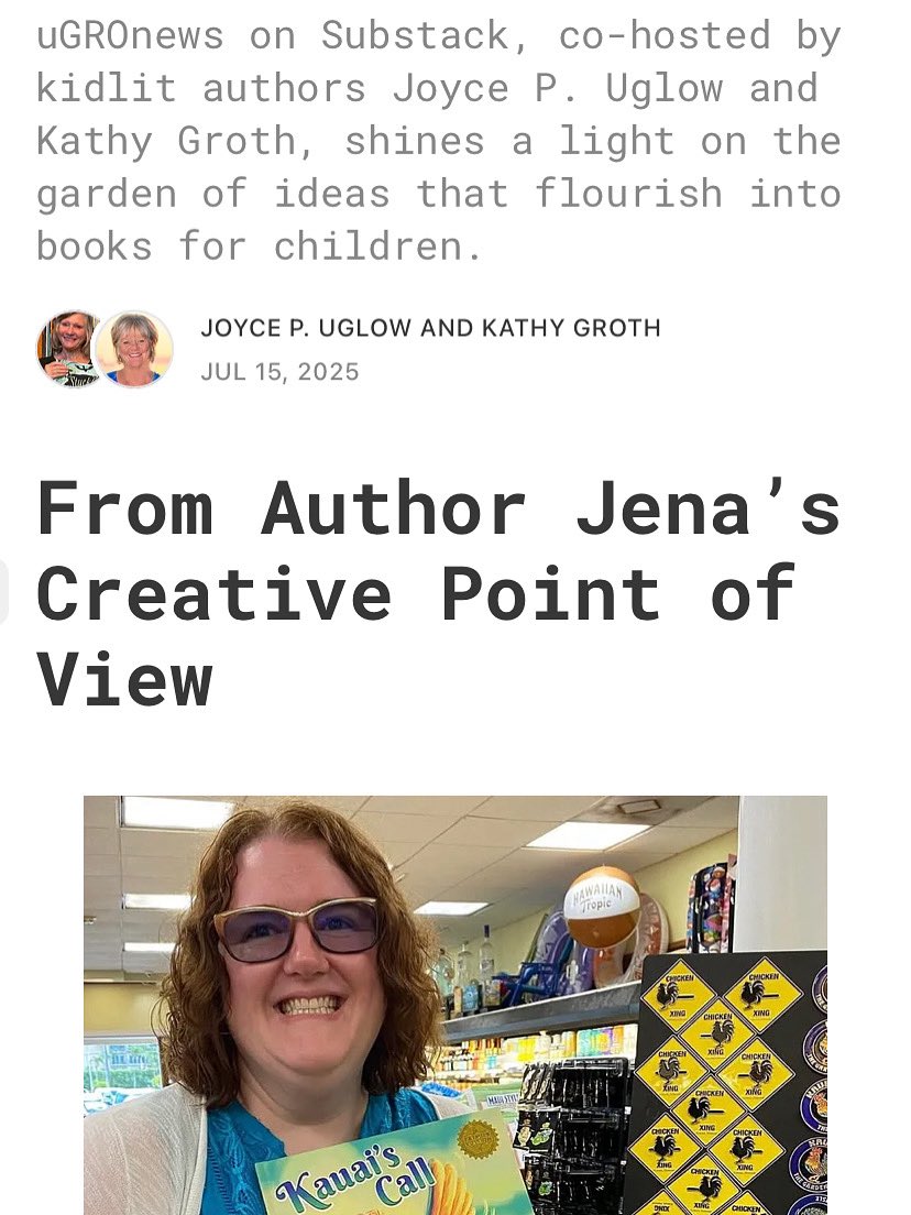 JenaNBenton's tweet image. I’m featured on U Gro News today. Check it out! #amwriting #picturebookwriters #picturebook #creativelife
ugronews.substack.com/p/author-jena-…