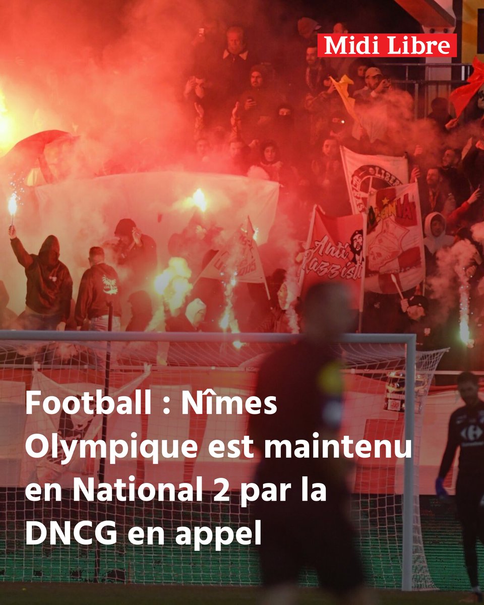 Football : Nîmes Olympique est maintenu en National 2 par la DNCG en appel
➡️ l.midilibre.fr/N2hP
