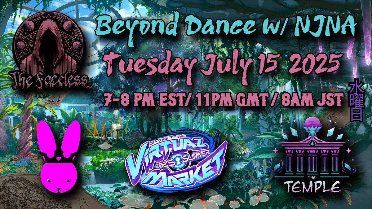 BlindTfs's tweet image. Tuesday at
@EnVket
, in The Faceless Community Collab Booth
Hypothetical Garden Exoplant: Flower of Imagination world:
2 special classes w/
@NjnaGrimsdottir at 6PM EST
VKET.3224 to join the instance.
TempleVR.Org
#VRChat #Dance #TheFaceless #TempleVR #Vket