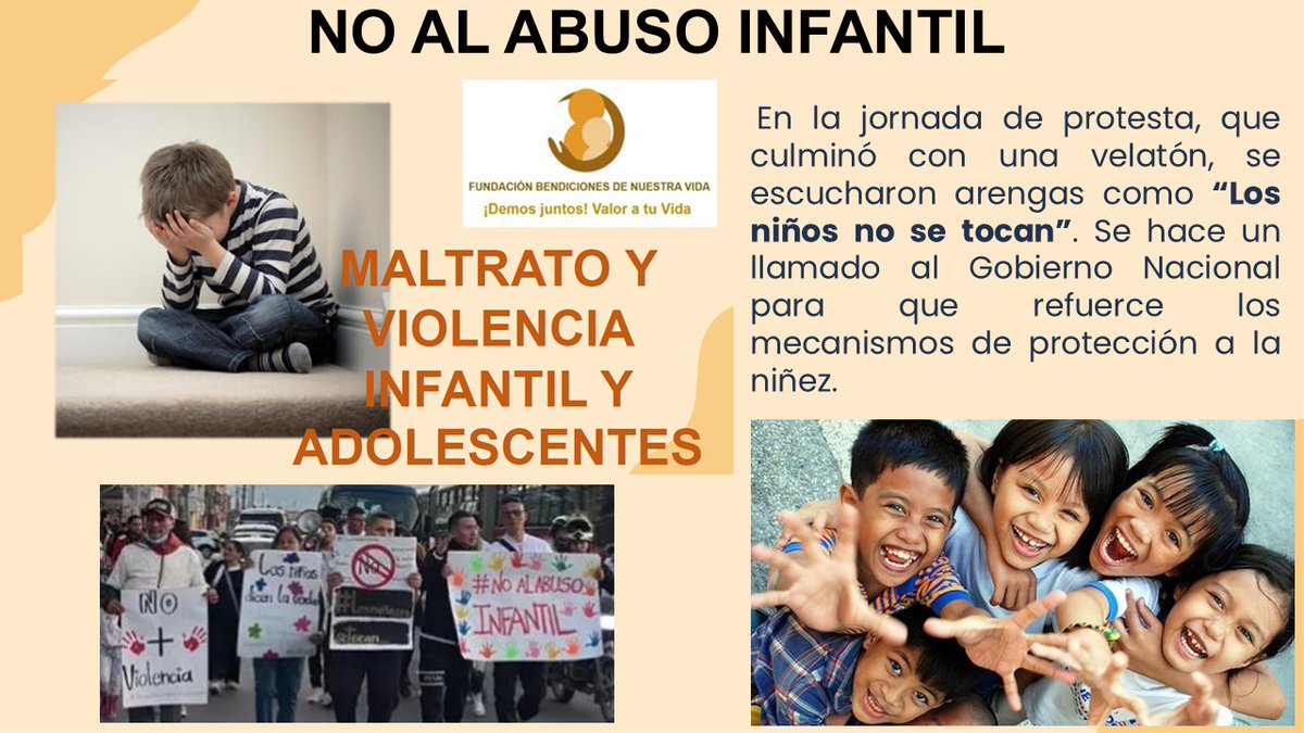 BendicionesVida's tweet image. El abuso sexual infantil está mediado por una relación desigual de poder, que implica a un niño, niña o adolescente como víctima y a una persona adulta o coetánea como agresora. Se trata de un problema social, de salud y de violación de los derechos de la niñez.