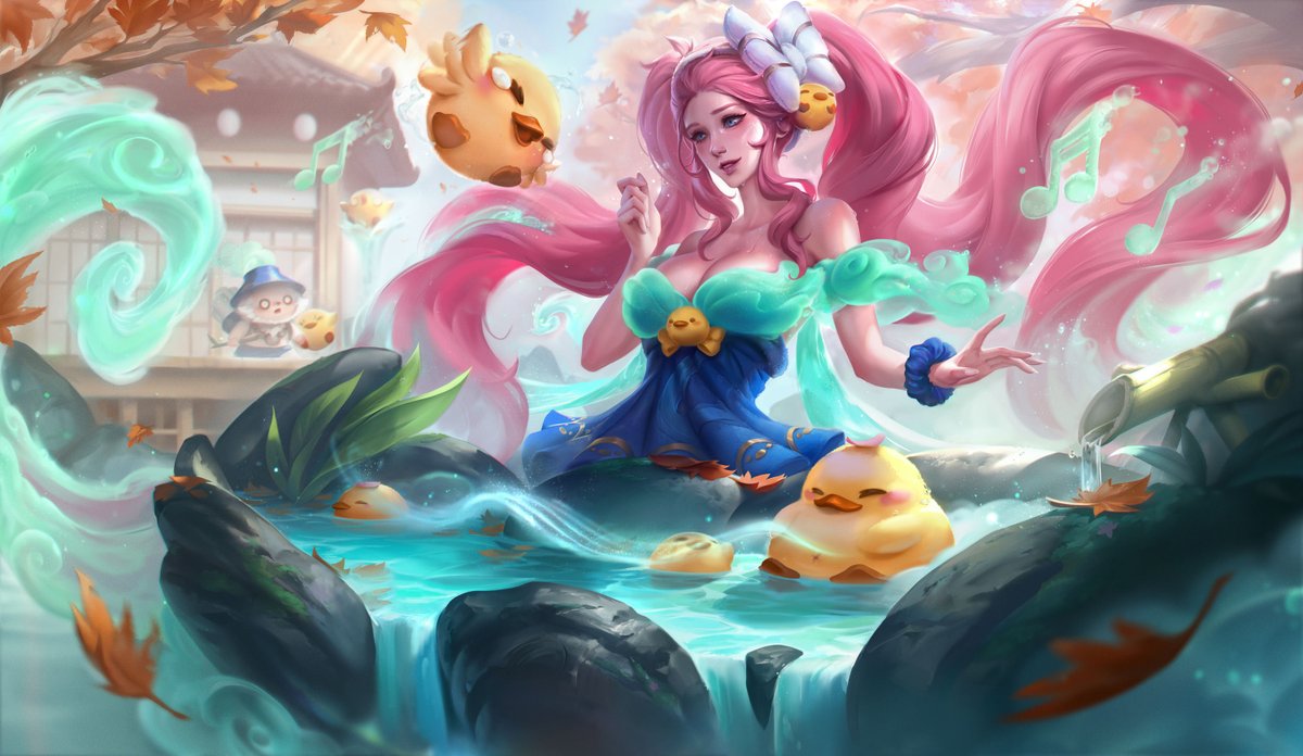 lollatam's tweet image. Libera un poco de tensión.
Aphelios Manantial de la Flor Espiritual Prestigioso y Sett y Sona Manantial de la Flor Espiritual ¡ya están disponibles en el PBE!