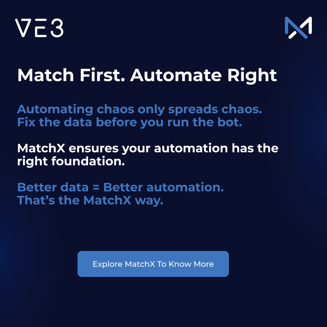 MatchX_ve3's tweet photo. Automate your data matching process with MatchX. MatchX gives you clean, connected, trusted data. 
MatchX helps teams clean, match, and trust their data automatically with AI.

👉Visit: https://t.co/9tEiCN01Rf

#dataquality #datamatching #AI #Poordata #dataprofiling #automation https://t.co/s3cn8ZQYIQ
