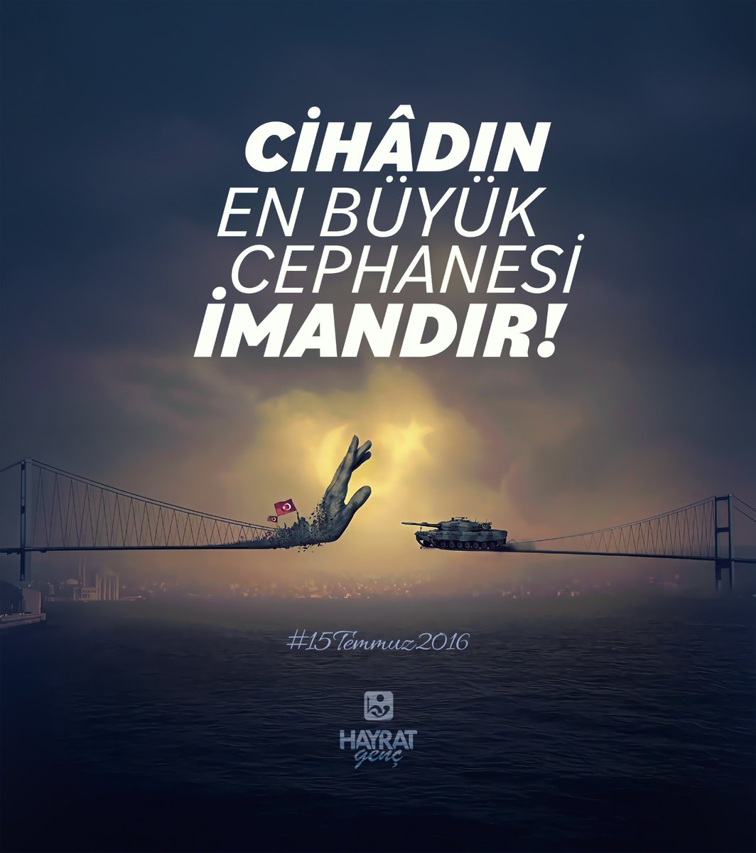 “Cihadın en büyük cephanesi İmandır.” 

Bu hakikati #15Temmuz gecesi destansı bir şekilde ortaya koyan aziz şehitlerimizi rahmet, kahraman gazilerimizi minnetle yâd ediyoruz...🇹🇷