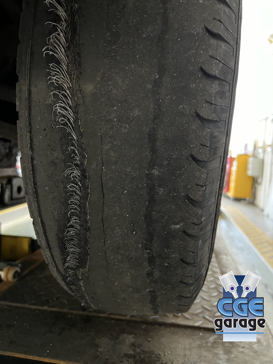 How are your tyres on your vehicle? When were they last inspected? <a href="/CgeGarageDyce/">CGE Garage Dyce</a> 
Believe it or not this vehicle drove to the workshop.
#tyre #cartyre #vantyre #motorhometyre #trailertyre #puncture #wheelalignment #van #campervan