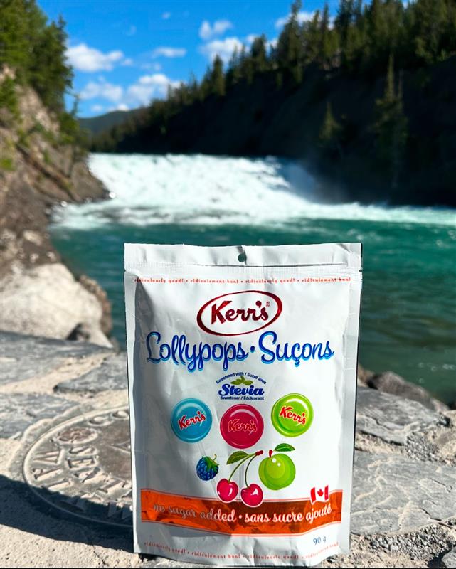 Sweet views, sugar-free vibes 🍭🌊 #KerrsCandy #Banff
